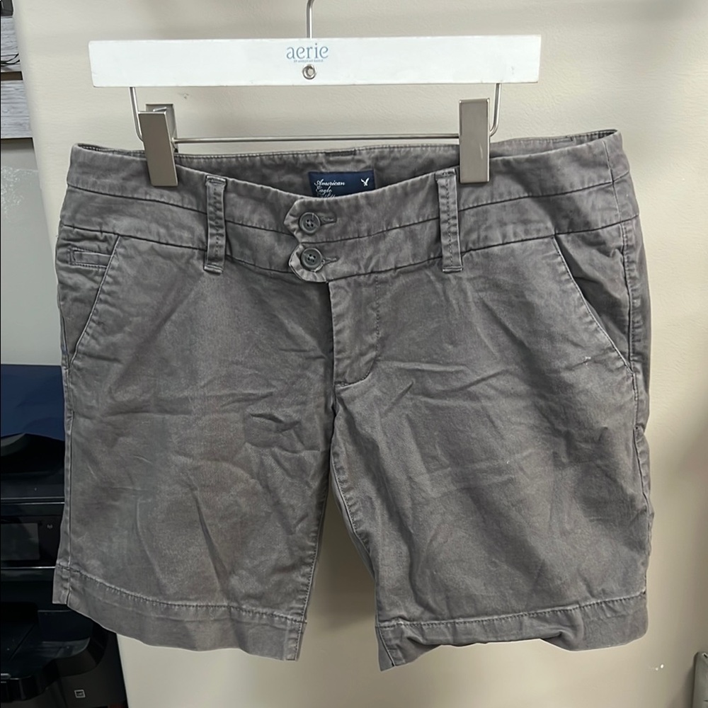 American Eagle Outfitters Gray Bermuda Shorts